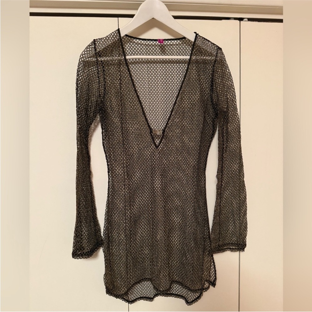 Agent Provocateur Black Mesh Swim Cover-Up